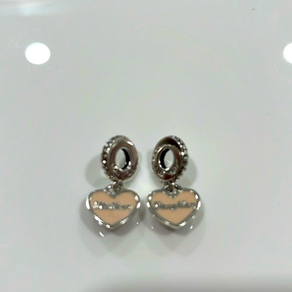 ❤️PANDORA Mother & Daughter Hearts Dangle Charm BRAND NEW - Picture 2 of 5
